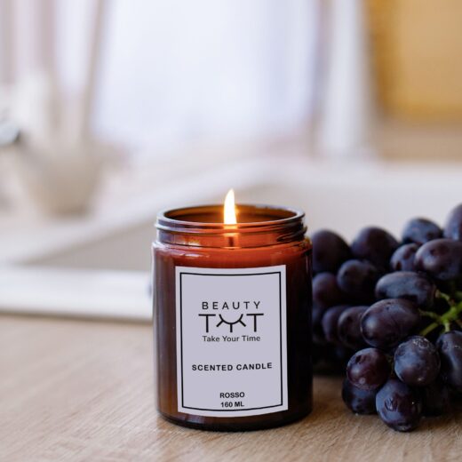 Rosso Candle – Delight in the lush fragrance of ripe red grapes and juicy berries. This aromatic candle transforms your space with its vibrant and fruity scent, creating an inviting atmosphere that lifts your spirits and enhances any setting.